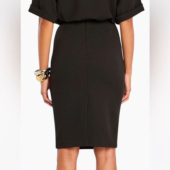 Seroya XL Liv Black Midi Pencil Skirt - Picture 2 of 12